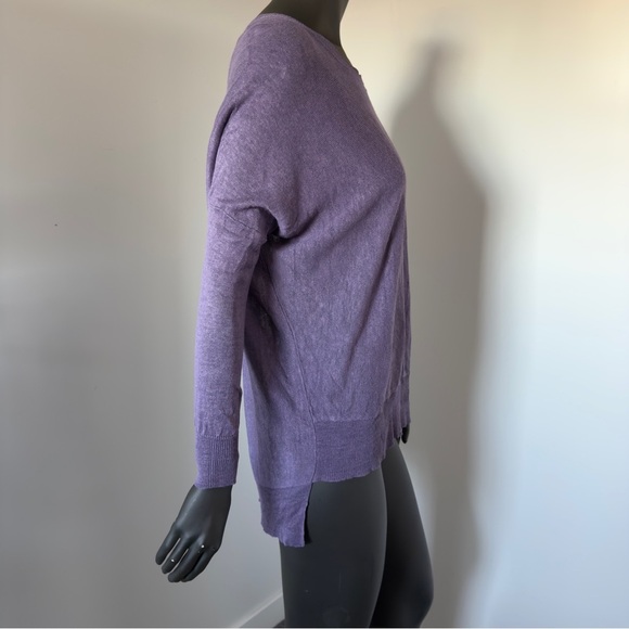 🌿 Eileen Fisher Linen 100% purple Knit Sweater S/P - Picture 5 of 8